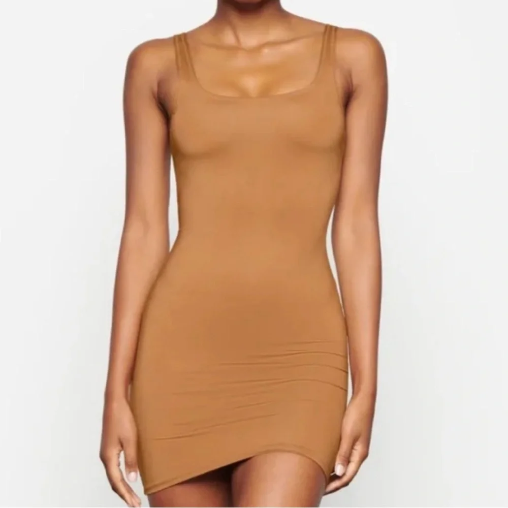 NWT Skims Signature Swim Tank Dress -Almond- Size 4X
